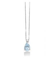 Collana Davite & Delucchi Donna CLASSIC LINE in Oro bianco Acquamarina 0.40 Ct CLN011253 - CLN011253